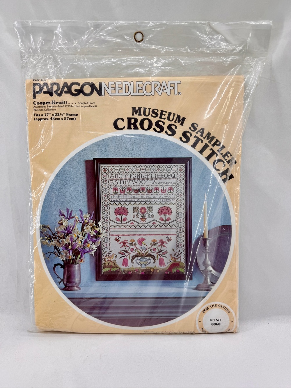 Vintage Paragon Needlecraft Cooper Hewitt Museum Sampler Cross Stitch Kit # 0860